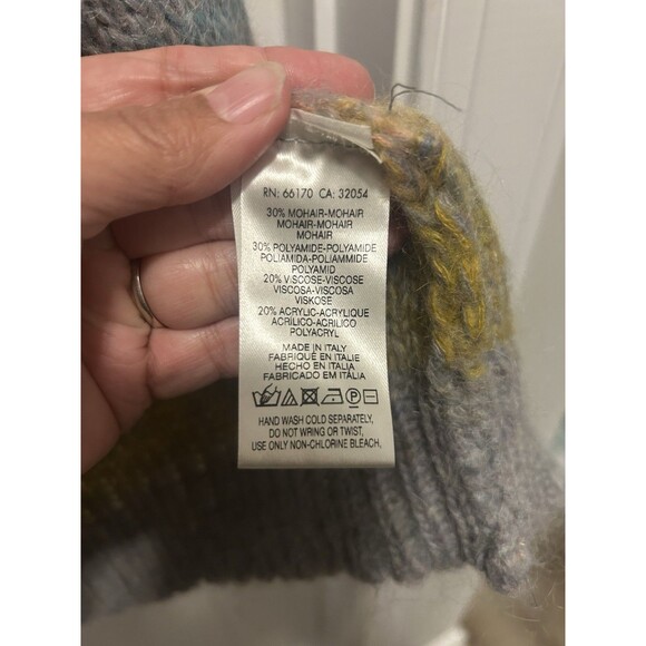 Anthropologie MOTH Rinda M/L Multi Long Cardigan Sweater Mohair Blend Duster - Picture 5 of 6